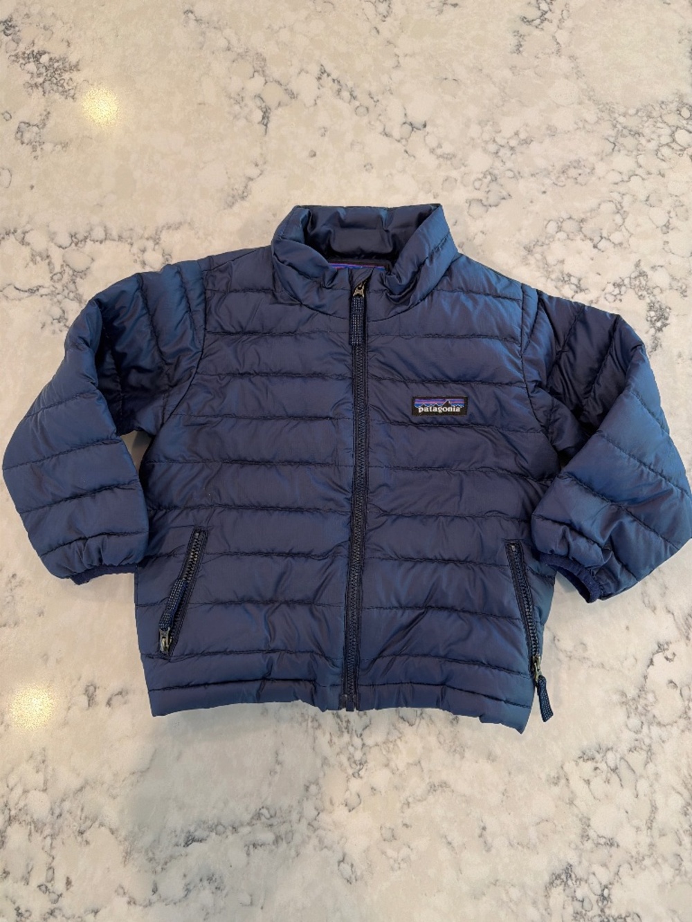 Patagonia Kids Navy Down Sweater Puffer Jacket